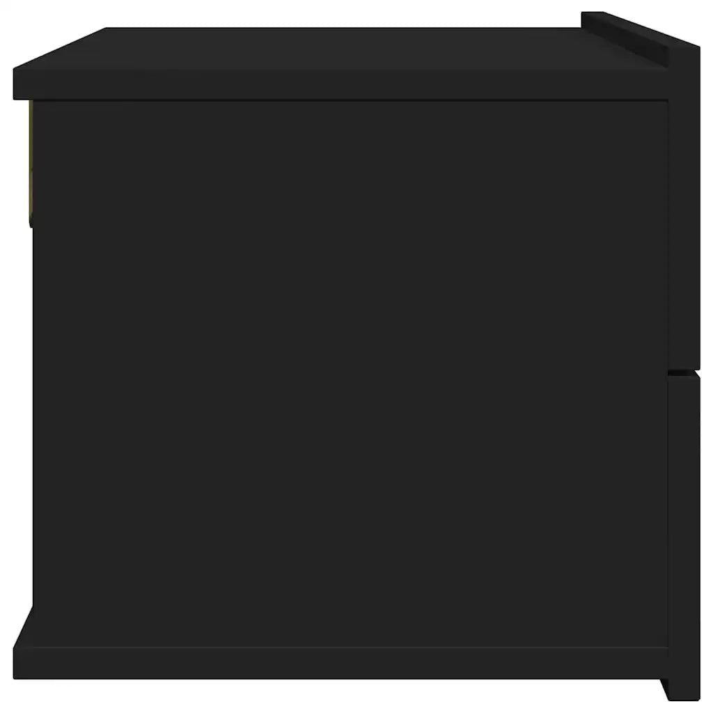 Comodino Nero 40x30x30 cm in Legno Multistrato 801055