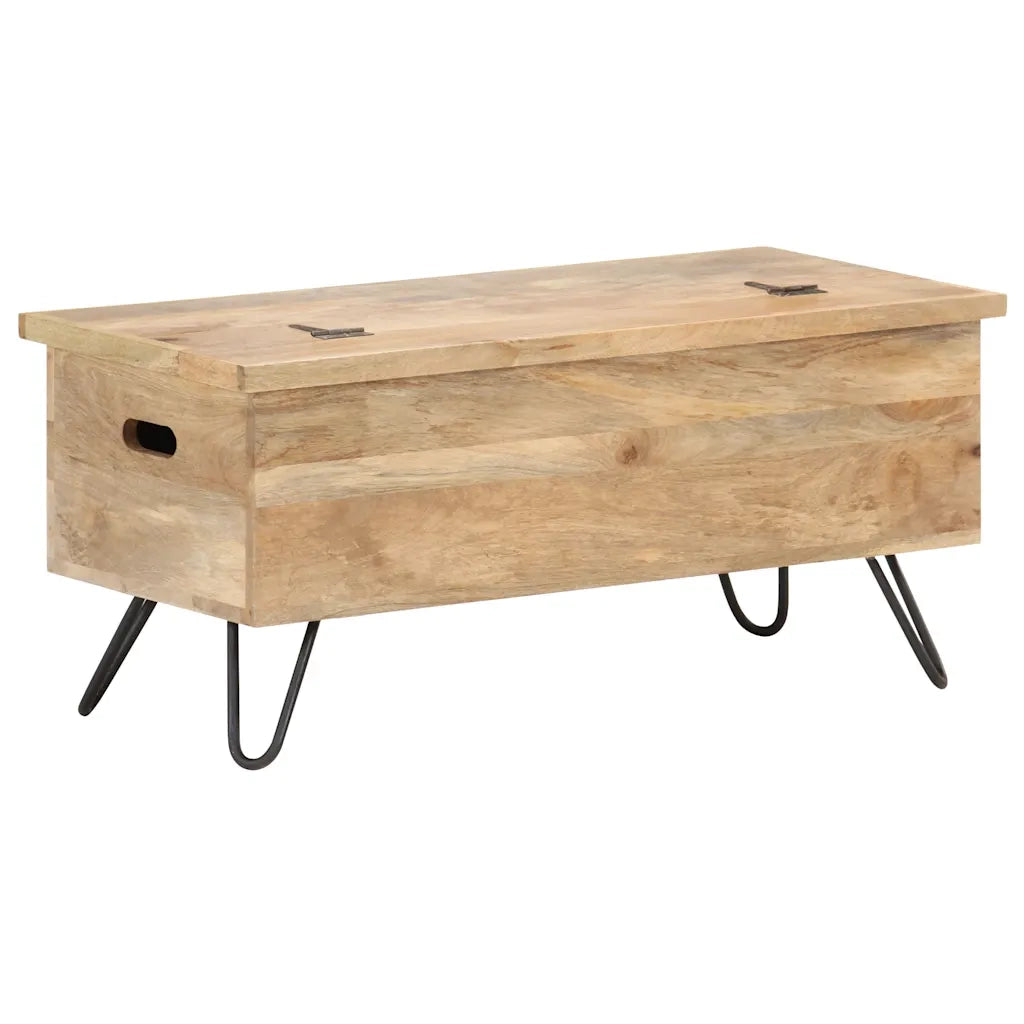 Baule 90x40x45 cm in Legno Massello di Mango CFW6184726