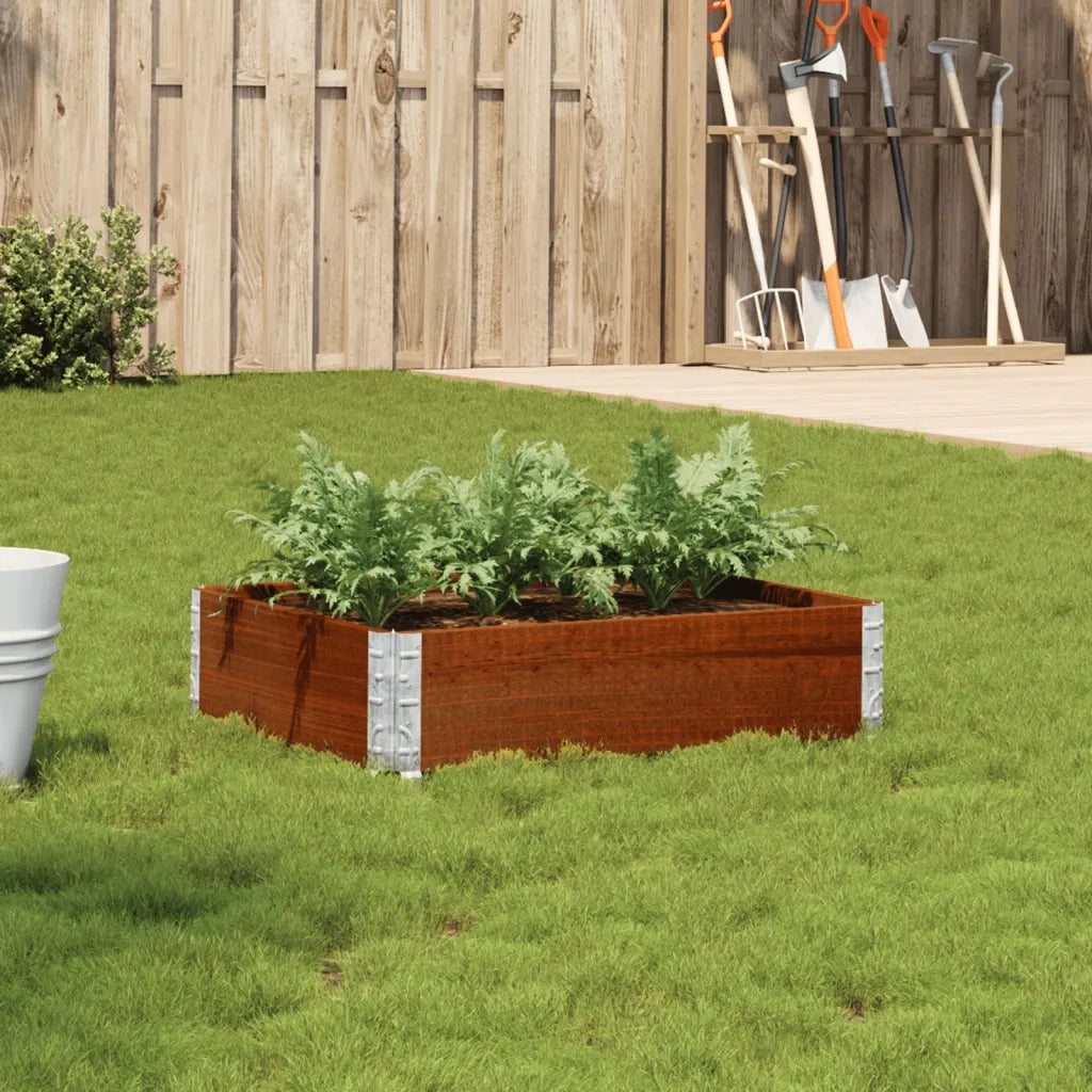 vidaXL Fioriera da Giardino Marrone 80x60 cm Legno Massello di Pino