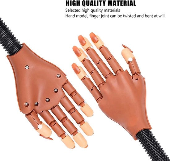 Allenatore di Unghie Pro Serie - 100 pezzi di unghie in gomma - Ideale per la formazione di stili di unghie - SENZA MANO