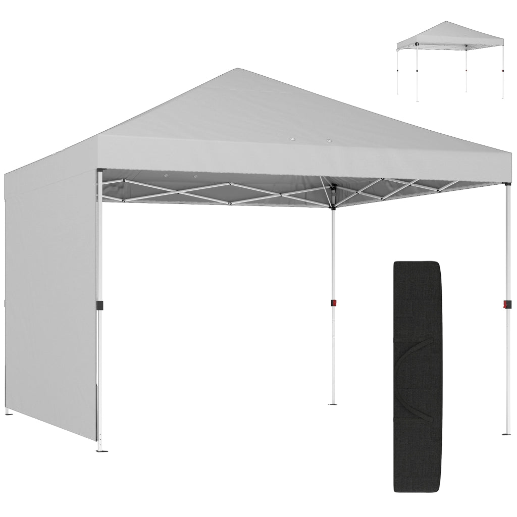 Tenda da giardino pieghevole 3x3 m ¨C zephmum ¨C bianco con pareti laterali UPF50+