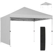Tenda da giardino pieghevole 3x3 m ¨C zephmum ¨C bianco con pareti laterali UPF50+