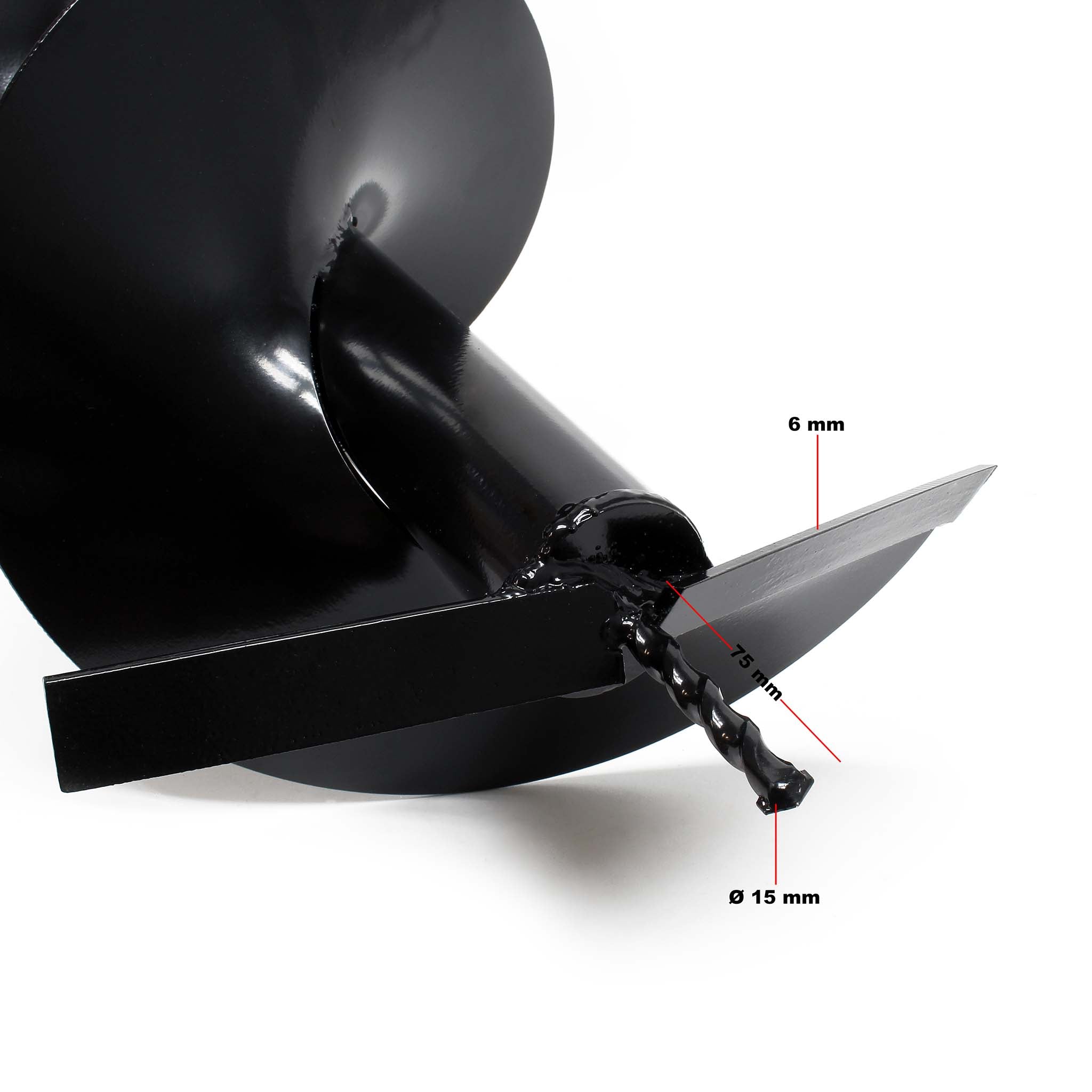 Mototrivella a benzina, motore a 2 tempi di 3 CV 63,3 ccm, con punta elicoidale Ø300mm, uso 2 persone