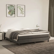 Struttura Letto a Rete a Molle-Giroletto Grigio Scuro 180x200 cm Velluto 326711