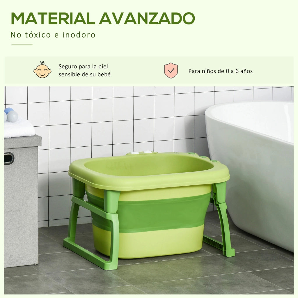 Vasca da bagno per bambini ¨C zephmum ¨C verde 75.3x55.4x43 cm