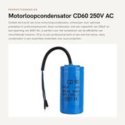 Condensatore di Avvio 250V AC 200uF - Adatto per Condizionatori d'Aria - Isolamento affidabile - Sostenibile e sicuro - Condensatore di Avvio