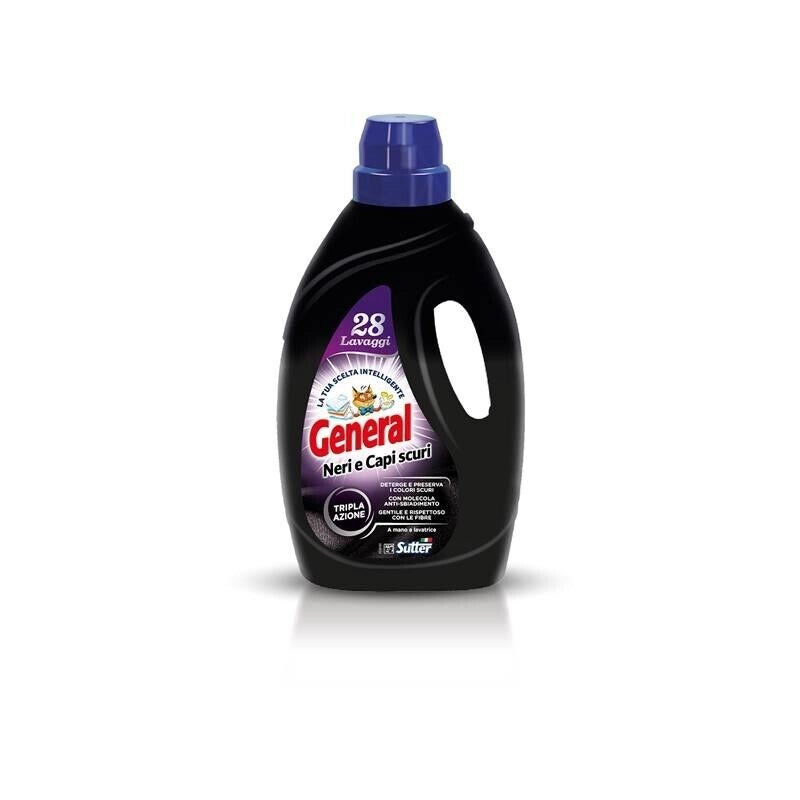 GENERAL DETERSIVO LIQUIDO PER LAVATRICE 28 LAVAGGI NERI E CAPI SCURI 1400 ML OKY