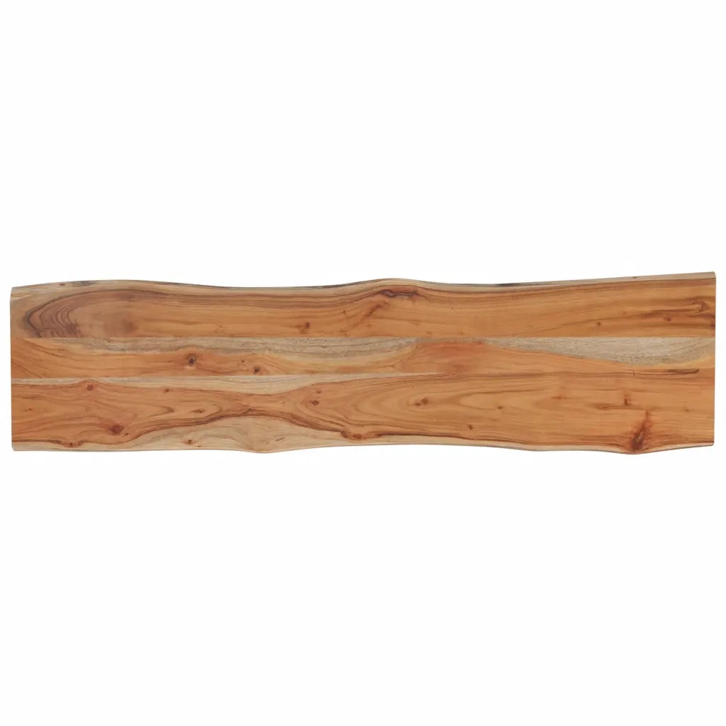 Piano Tavolo 180x40x2,5 cm Rettangolare Legno Acacia Bordi Vivi 370617
