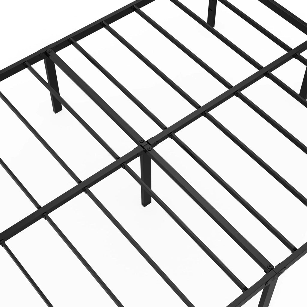 Telaio letto 140 x 200 cm, in metallo, con rete a doghe, letto matrimoniale, letto per ragazzi e ragazzi, in metallo, per camera da letto, camera degli ospiti