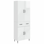 Set di armadi 2 pcs Bianco Lucido 66 x 34,5 x 89,5 cm