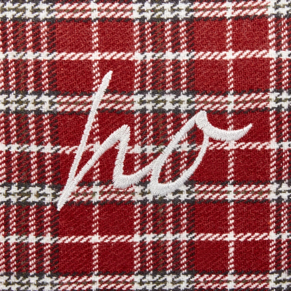 Set di 2 cuscini sparsi in tessuto poliestere rosso con motivo Tartan 30 x 50 cm Accessorio per la decorazione