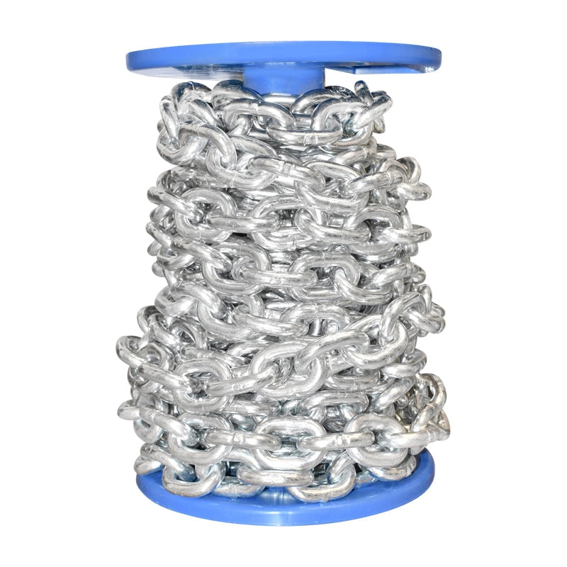 Catena elettrozincata DIN766 fi10 10m/rotolo tamburo di plastica