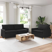 Set di divani 2 pz Nero Tessuto 3417121