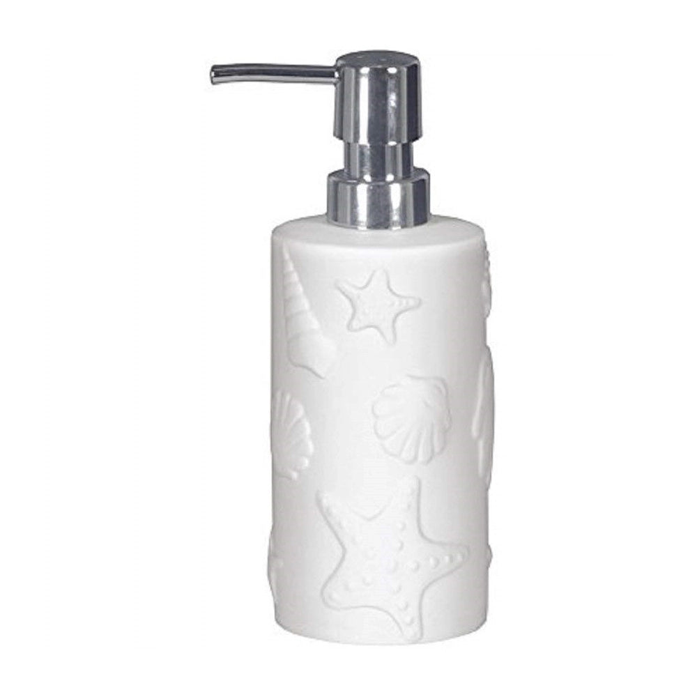 Trade Shop - Portasapone Cilindrico Marino Bianco Porta Sapone  10321 Dispenser Sapone -