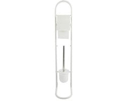 Set di toilette in posizione verticale spazzola per il water spazzola per il water in acciaio inossidabile bianco 15,7x29x79cm