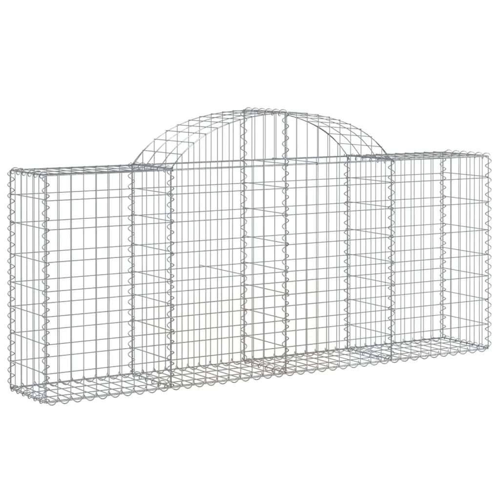 Cesti Gabbioni ad Arco 7 pz 200x30x80/100 cm Ferro Zincato 3146094