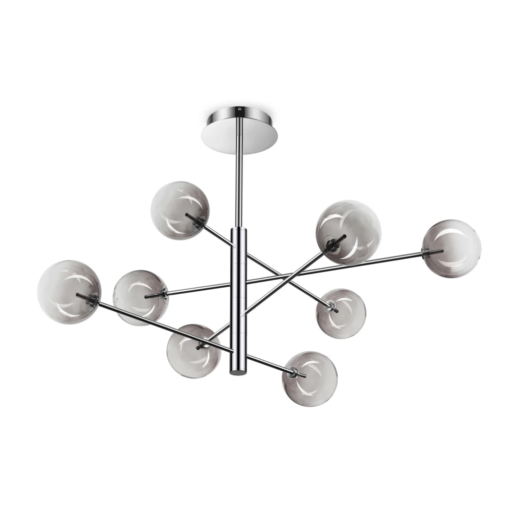 Lampadario Sospensione Equinoxe 8 Luci G4 Cromo