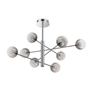 Lampadario Sospensione Equinoxe 8 Luci G4 Cromo