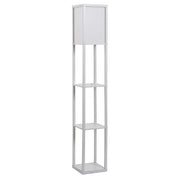 LAMPADA DA TERRA CON MENSOLE INTEGRATE 26X26X160 CM BIANCO