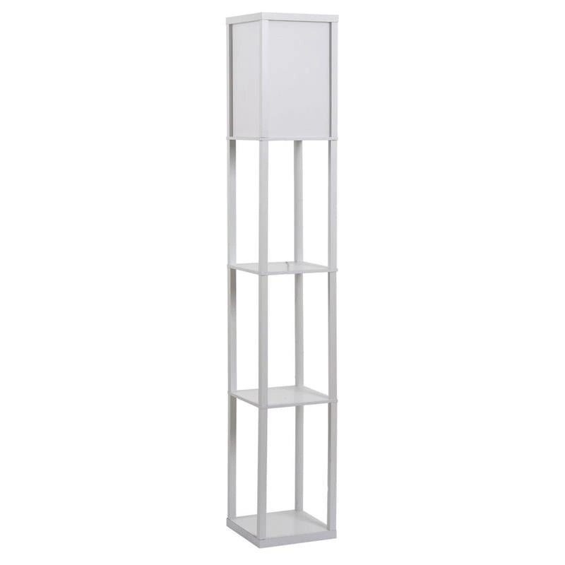LAMPADA DA TERRA CON MENSOLE INTEGRATE 26X26X160 CM BIANCO