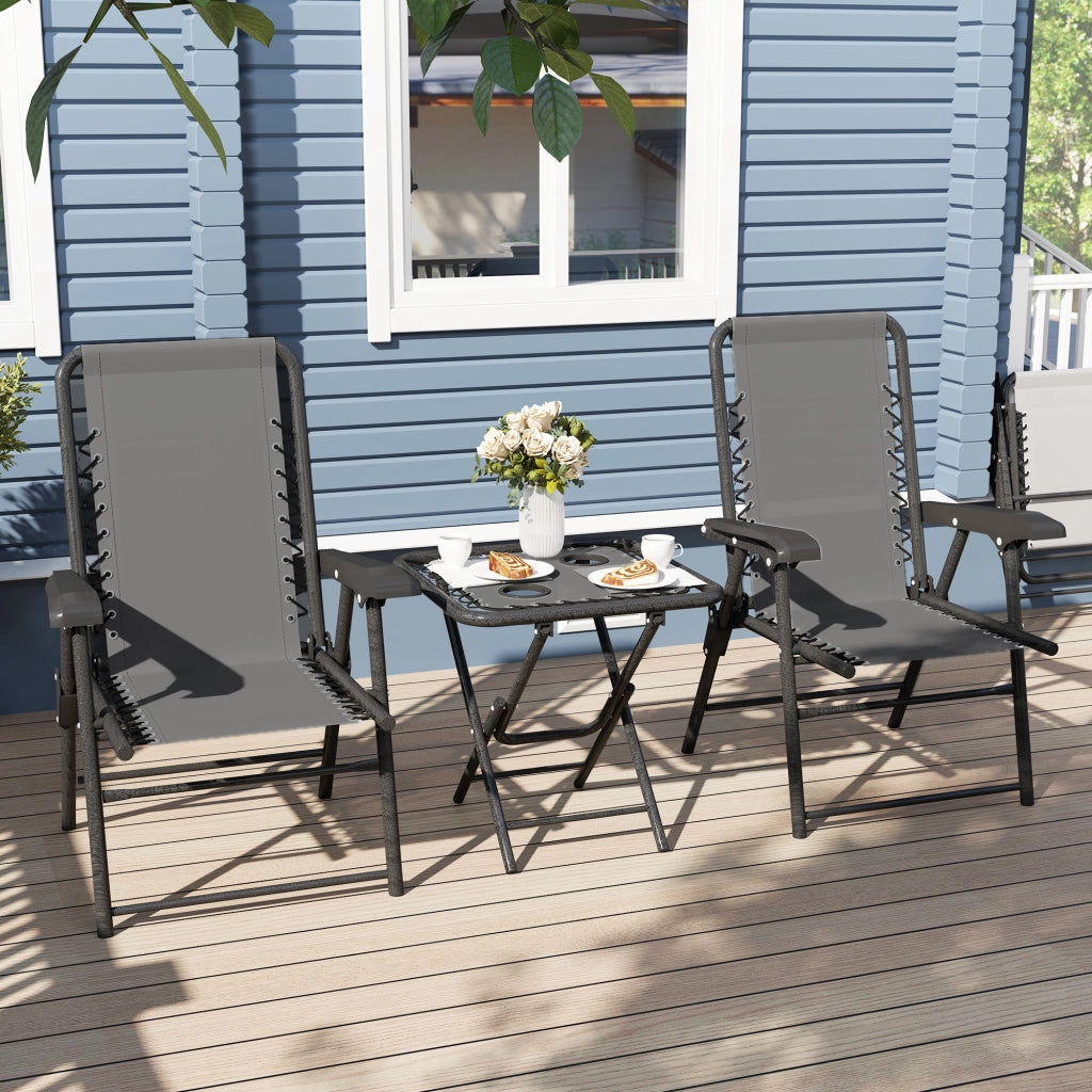 Set Bistrot 3 Pezzi in Acciaio ¨C zephmum ¨C Grigio Scuro
