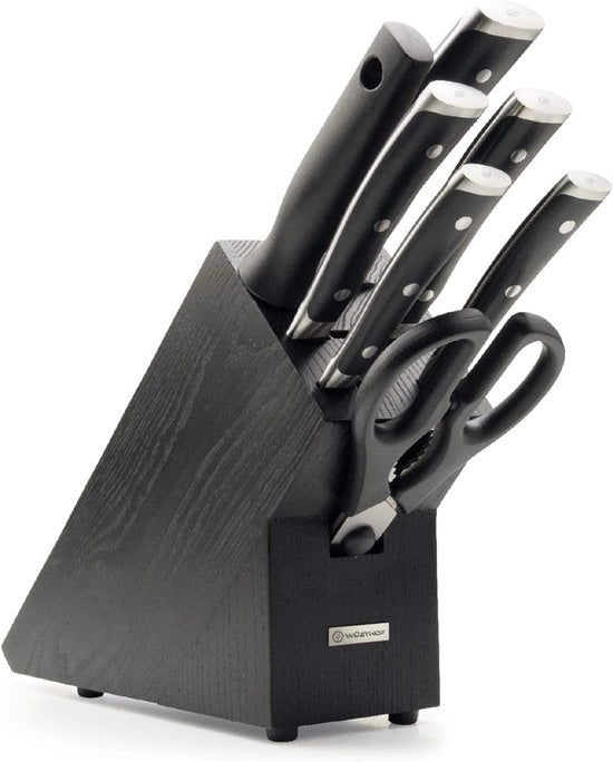 Set di misurazione da cucina 7 pezzi in legno nero