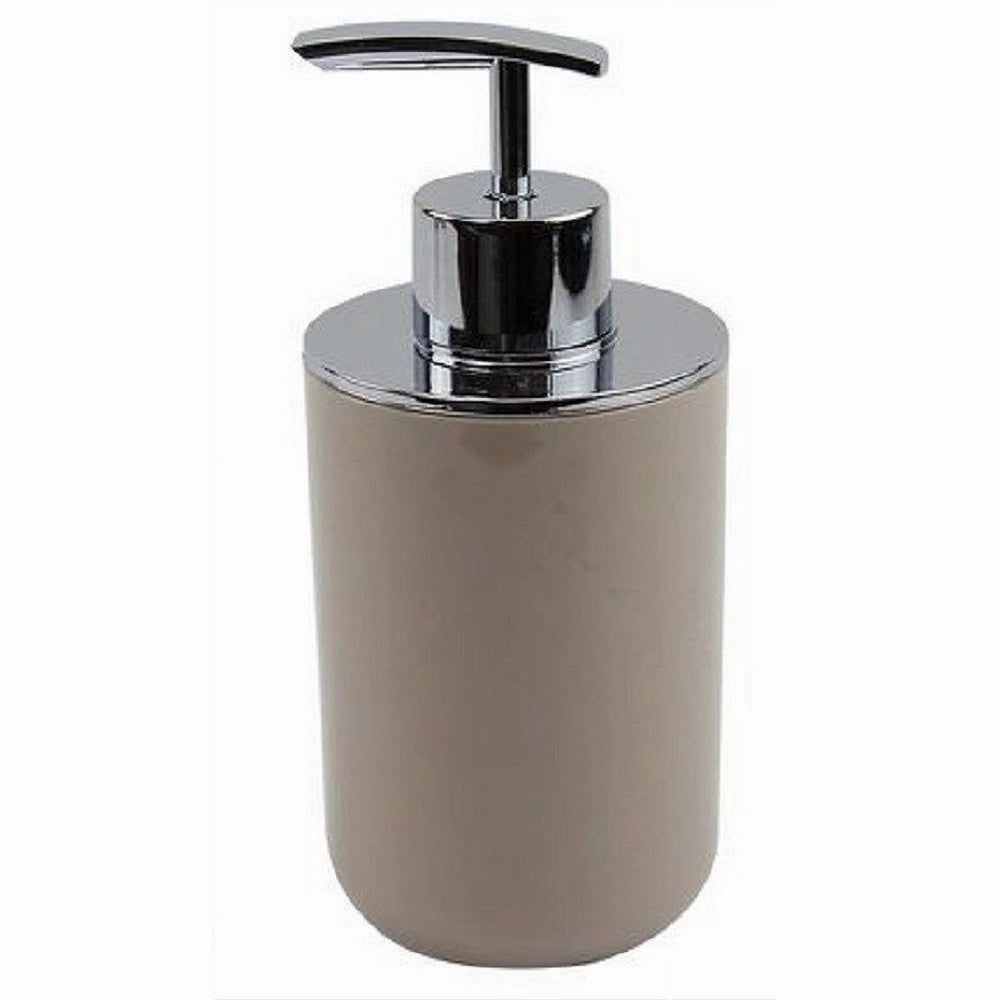 Trade Shop - Dispenser Porta Sapone Liquido Tortora Silver Per Ricambio Accessori Bagno 69465 -