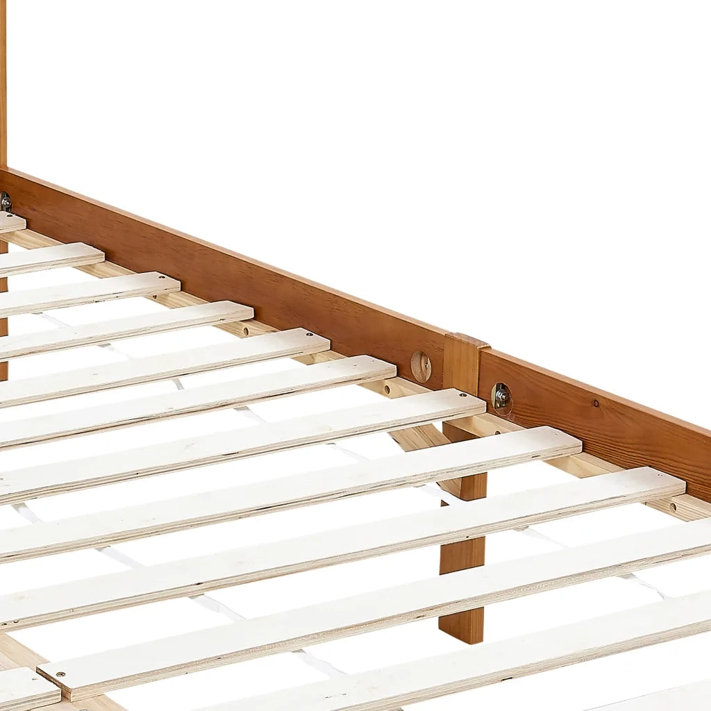 Giroletto senza Materaso Ambrato in Legno di Pino 100x200cm 283257