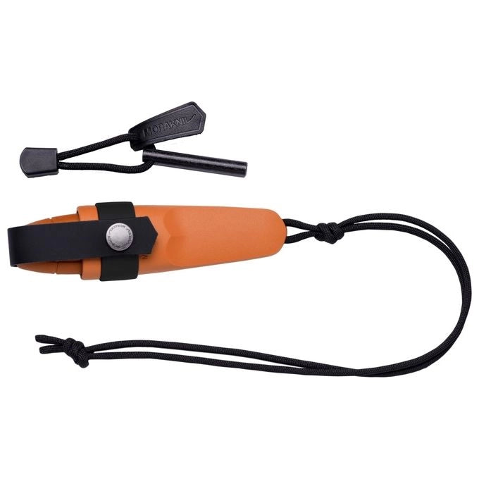Morakniv 13526 Eldris Coltello Fisso con Kit Accendifiamma e Paracord Acciaio Inox Sandvik 12C27 colore Arancione Bruciato