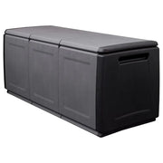 Baule portaoggetti per mobili da giardino 138 x 53 x 57 cm 330 litri grigio scuro nero 02_0013006