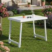 Beechwood, Tavolo da Esterno 6 Posti Made in Italy, 81x56x63h cm Bianco
