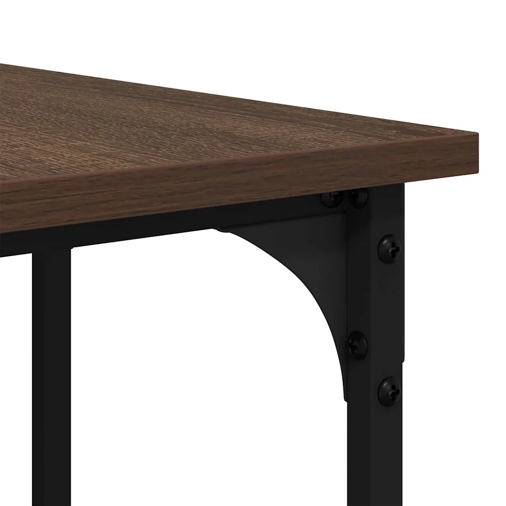 Scrivania Rovere Marrone 139x139x75 cm in Legno Multistrato 837596