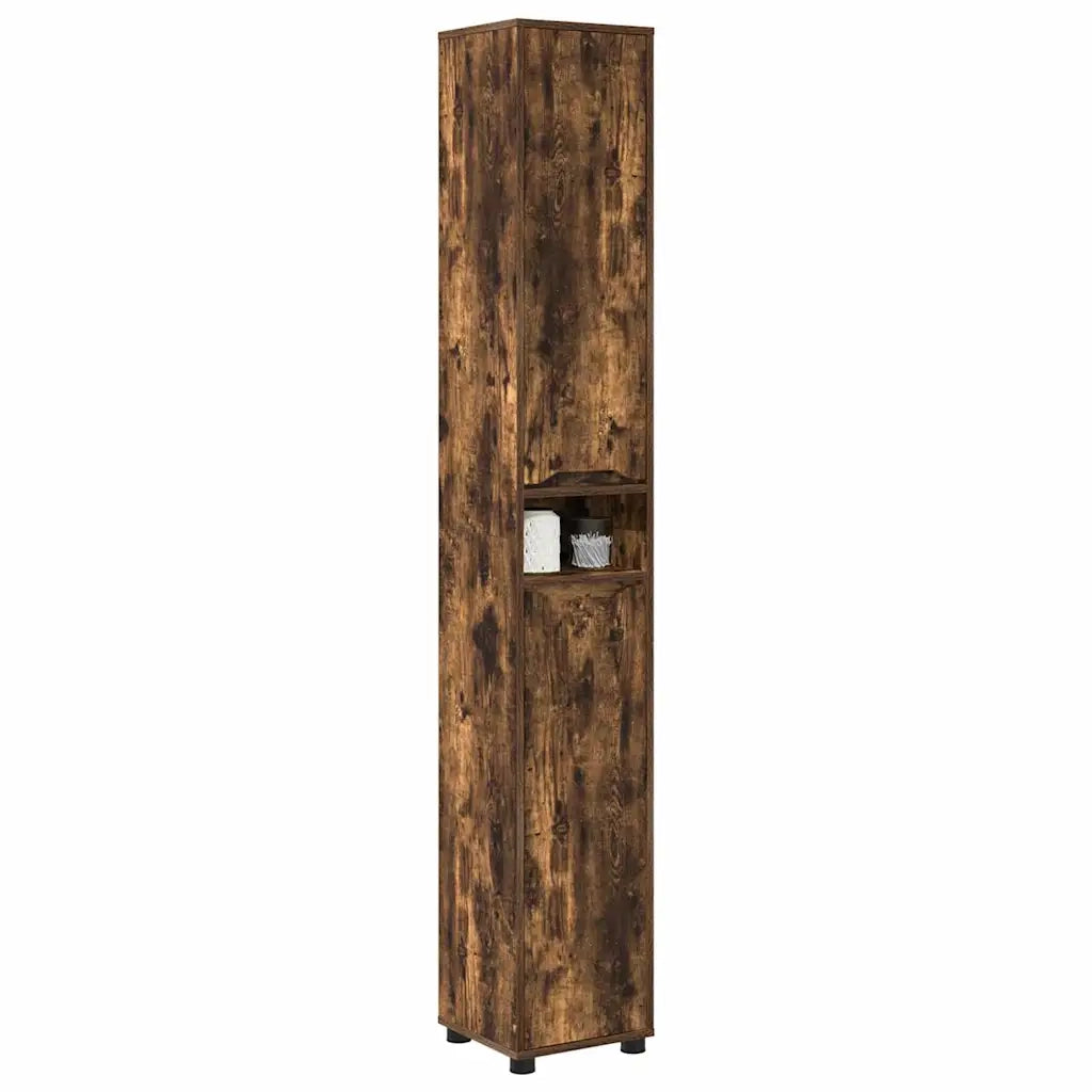 Mobile da Bagno con lo scaffale Rovere fumé 30,5 x 30 x 195 cm