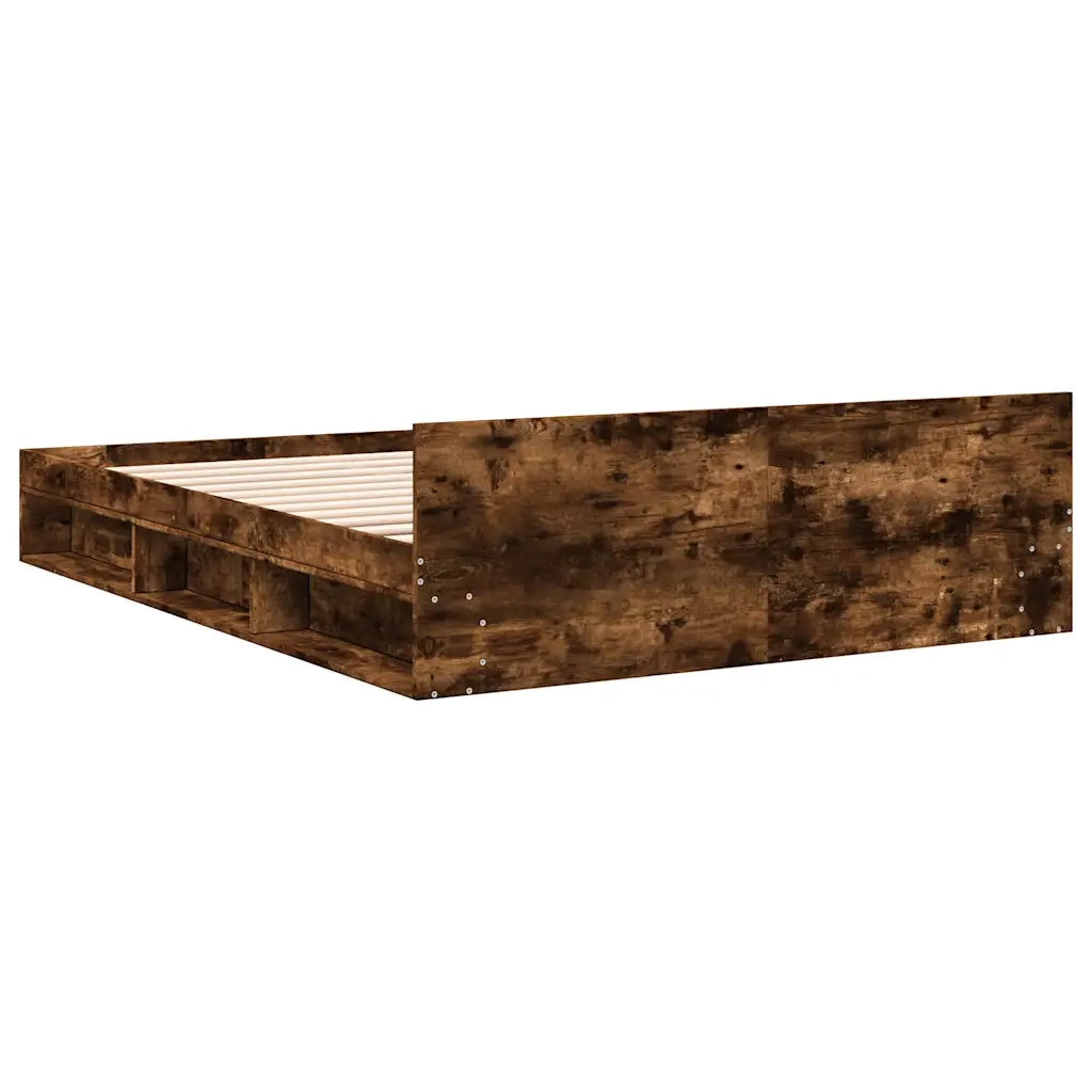 Giroletto con Cassetti Rovere Fumo 140x190 cm Legno Multistrato