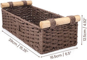 Reticolo di Deposito con Maniglie - 39 x 165 x 125 cm - Organizzatore Decorativo di Rete - Casa Salotto Bagno Cucina