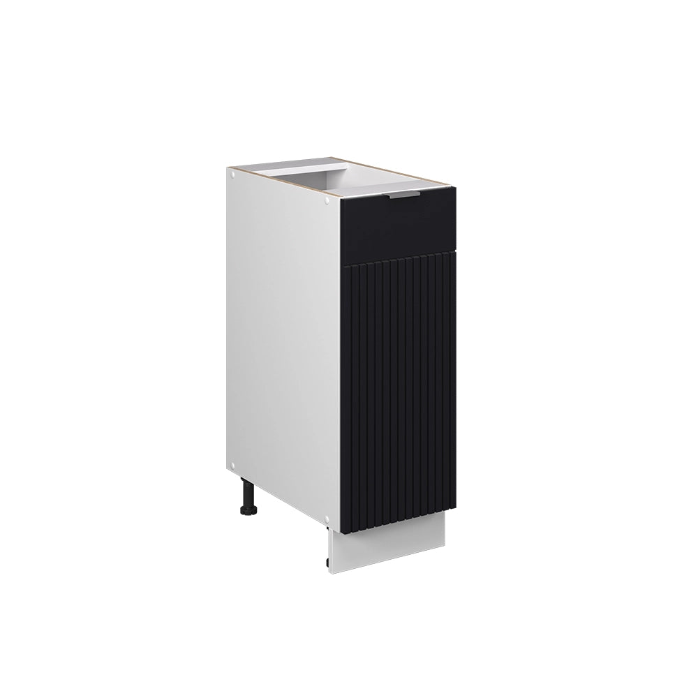 Vicco Armadio cucina dispensa alto Nero a righe 30 cm senza piano di lavoro