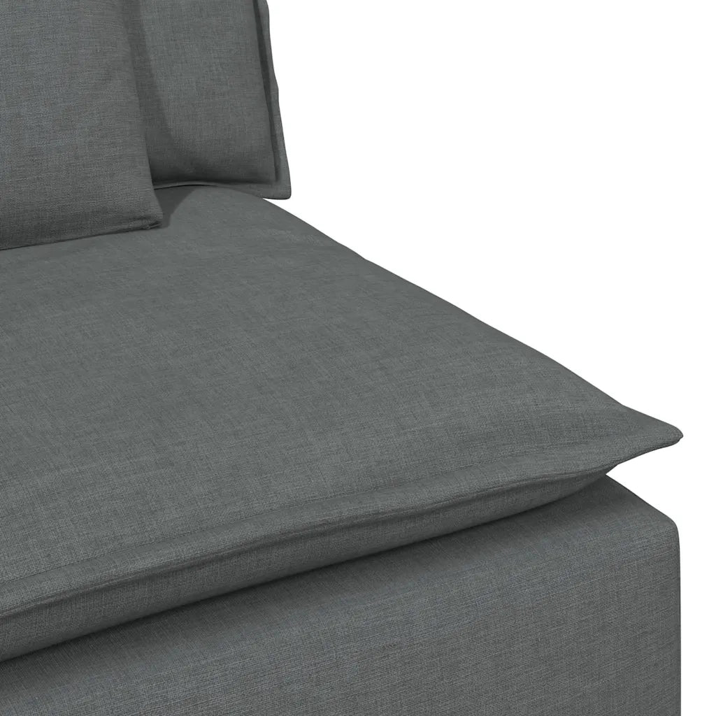 Modulo Centrale Divano Modulare con Cuscini Grigio Scuro 100 cm CFW4532274