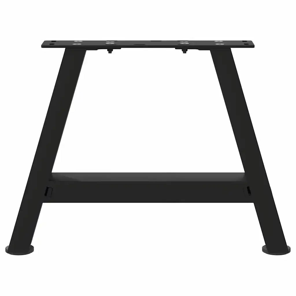 vidaXL Gambe per Tavolino da Caffè a Forma di A 2 pz Nere 30x(30-31) cm Acciaio
