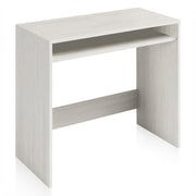 Scrivania Da Studio Compatta Con Vano Portaoggetti Integrato Design Moderno Per Home Office Cameretta E Smart Working 79 X 43 X 78 Cm Bianco Frassino
