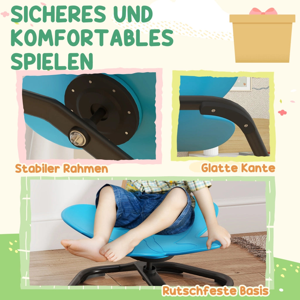 Sedia girevole per bambini a forma di farfalla ¨C zephmum ¨C blu
