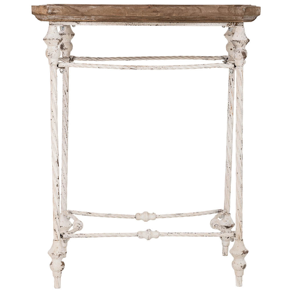 Tavolino laterale in legno marrone, 65x45x83 cm (altezza)