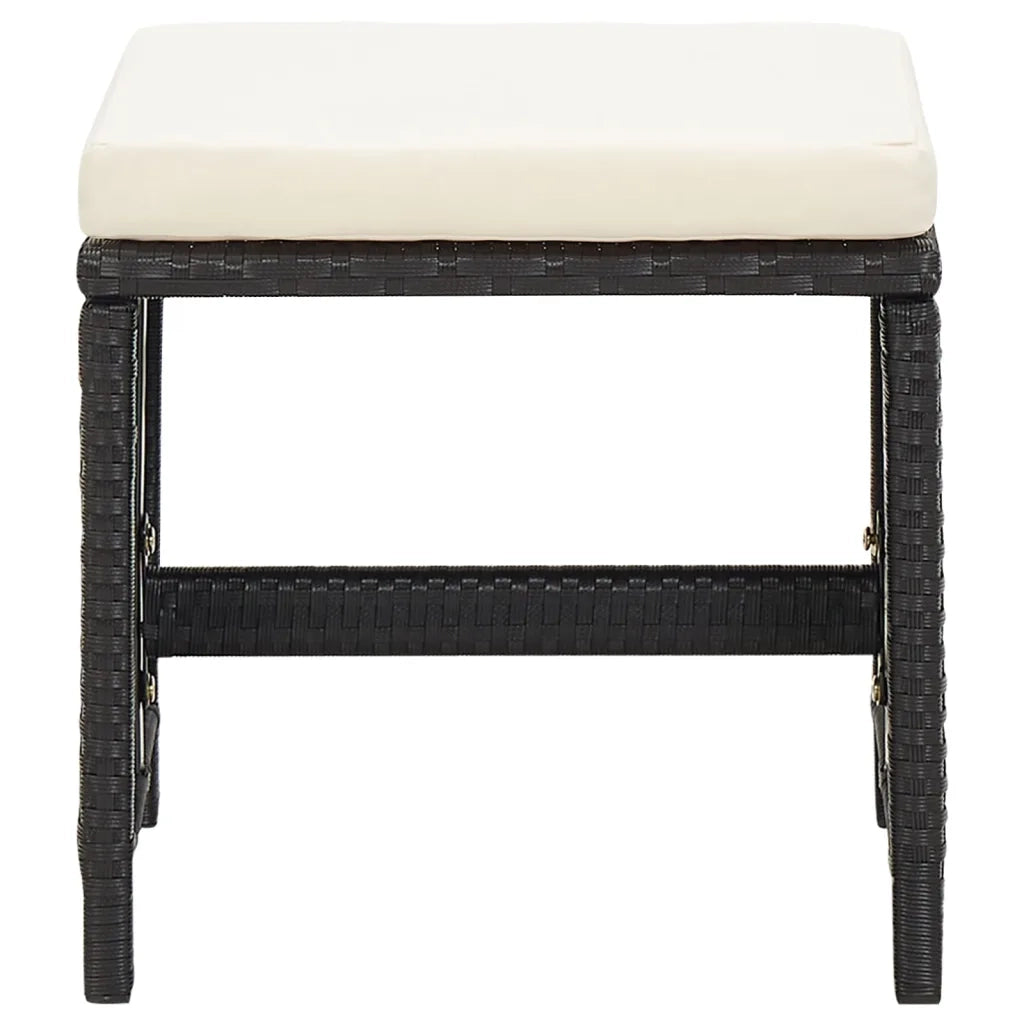 Set da Pranzo da Giardino 21 pz con Cuscini in Polyrattan Nero 3095684