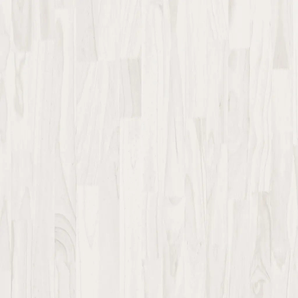 Scaffale Alto Bianco 80x30x210 cm in Legno Massello di Pino