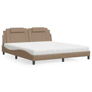 Letto Viana con Materasso Cappuccino 180x200cm Similpelle 3208814