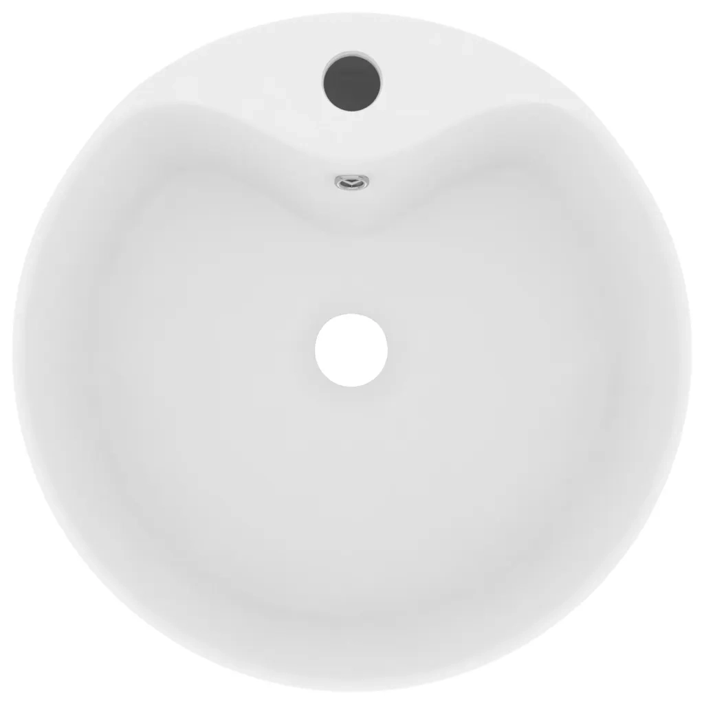 Lavandino-Lavello con Troppopieno Bianco Opaco 36x13 cm in Ceramica