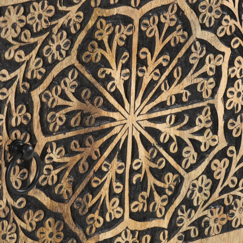 Tavolino da Salotto-Tavolino da soggiorno-Tavolo 100x54x40 cm in Legno Massello di Mango 777013