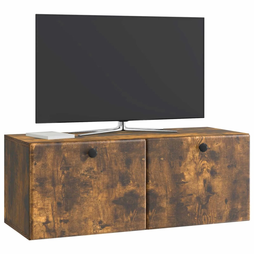 Mobile Porta TV da Muro 78,5 x 31 x 30 cm Rovere Fumo 899230
