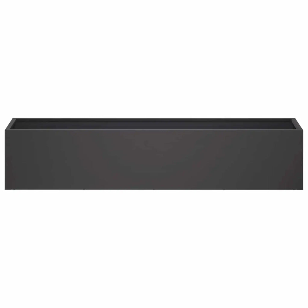 Vaso da giardino 2 pz Nero 100 x 20 x 20 cm 8005177