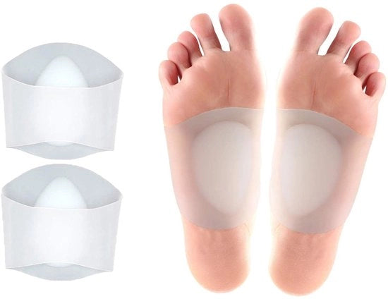 Sostegno per fascite plantare - Supporto per piedi piatti - Assorbimento di shock - Dimensione S/L - Pads a gel morbidi