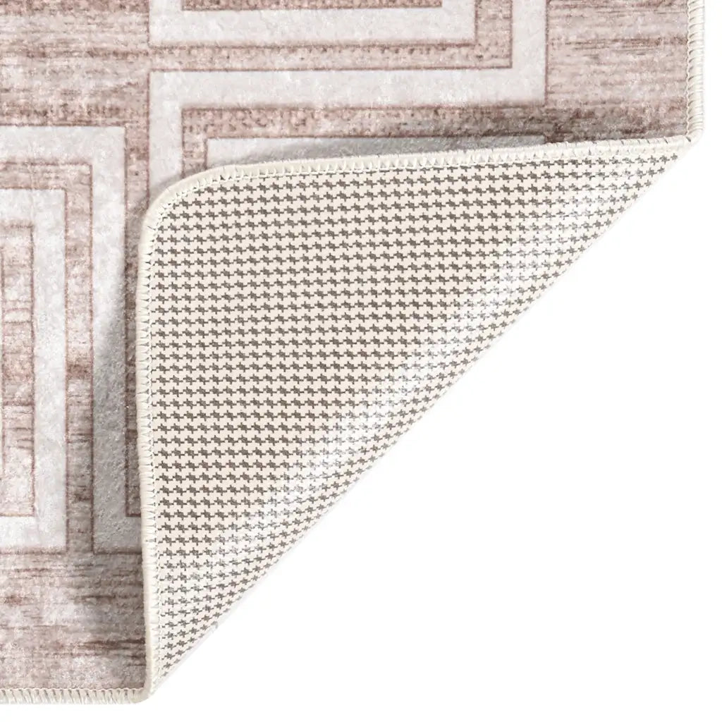 Tappeto Lavabile 160x230 cm Beige Antiscivolo cod mxl 77477